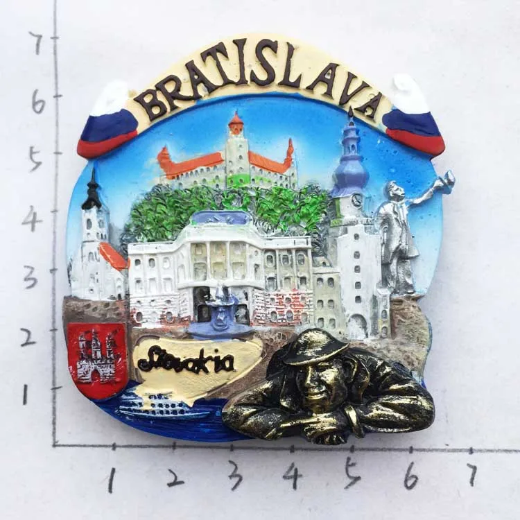Словацкая столица Братислава памятник туриста сувенир магнитные наклейки