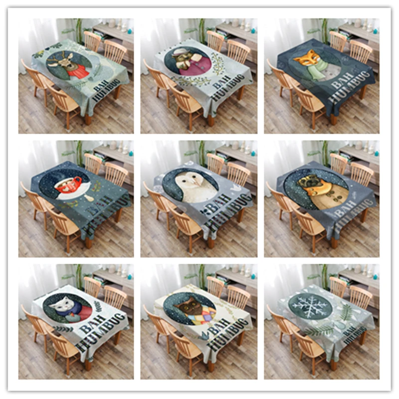 Полиэстер животные цифровая скатерть Домашняя мода индивидуальная Amazon оптовая