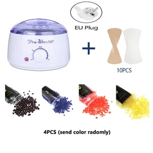 Электрический нагреватель для воска, электрический нагреватель для воска 200 г восковых бобов, 20 шт. стикеров, комплекты для удаления волос бикини, комплект для воска