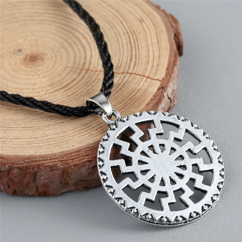 Viking кулон Valknut мужское ожерелье круглый языческий религиозный человек славянский Серебряный Женский стимпанк Ювелирное колье в тибетском стиле амулет