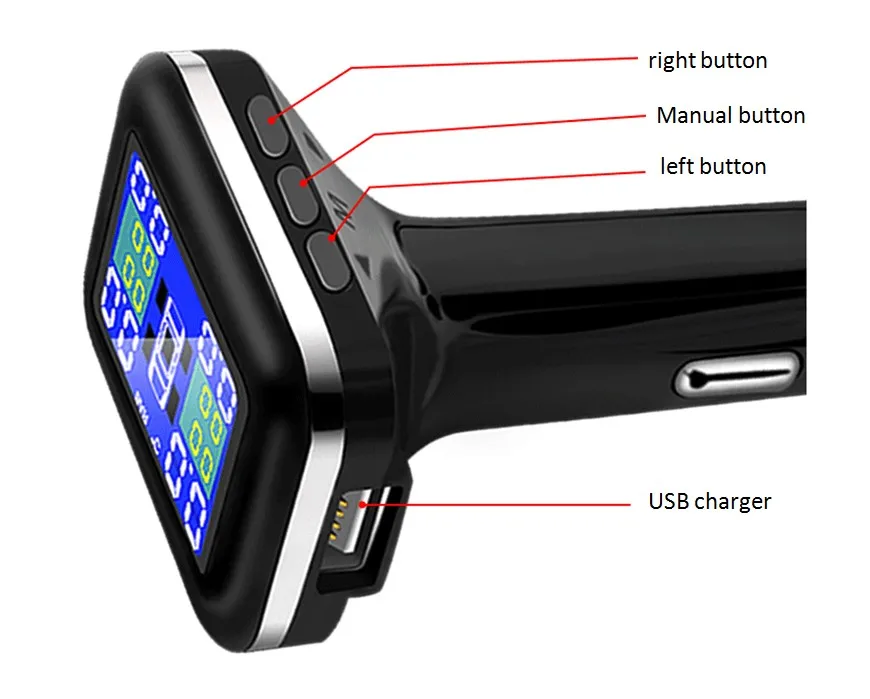 Система контроля давления в шинах TPMS с ЖК дисплеем и 4 внешними датчиками|tires