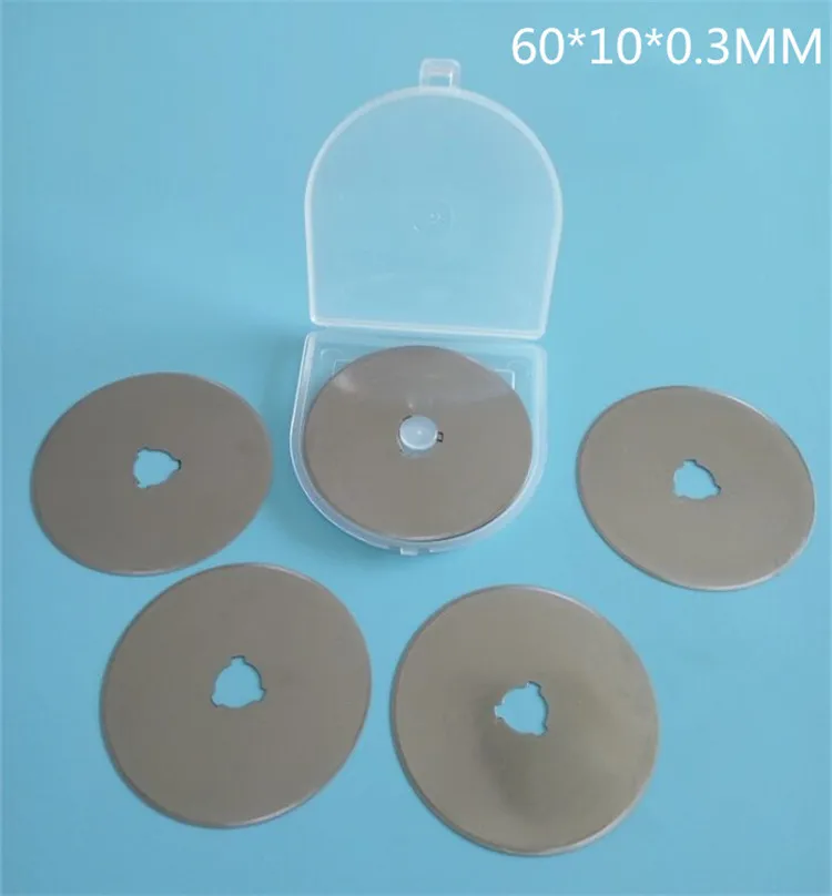 Новый 60 мм роторный резак набор 5 шт. лезвий для ткани бумаги винила круговой