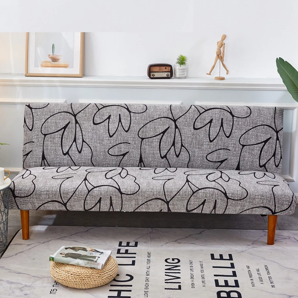 Серый чехол для дивана кровати непромокаемый без рукавов гостиной Эластичный