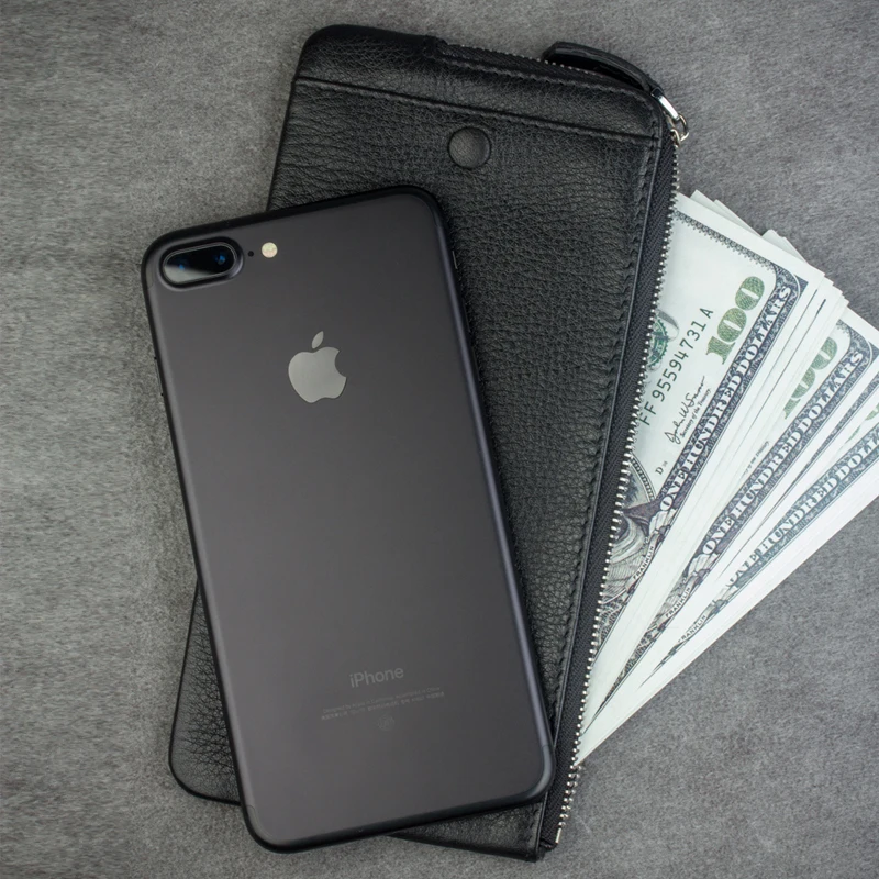 QIALINO Роскошный чехол бумажник из натуральной кожи для iphone 8 plus ручной работы iPhone XS