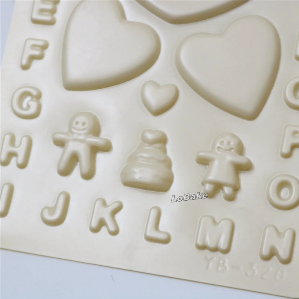 (10 шт./лот) Новое прибытие большой сердце Валентина с буквами имбирь человек формы