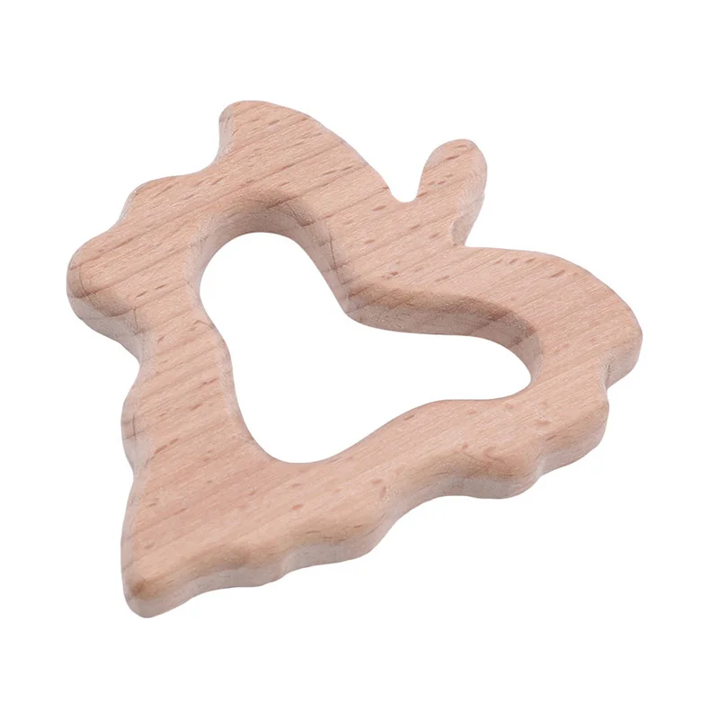 Maple Leaf Kids Baby Wooden Teether Teething Toy Accessory Teeth Development | Мать и ребенок