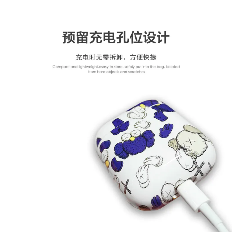 Airpods Cover Airpods2 Wireless Bluetooth Headset Set Cartoon Sesame Street Personality | Электроника