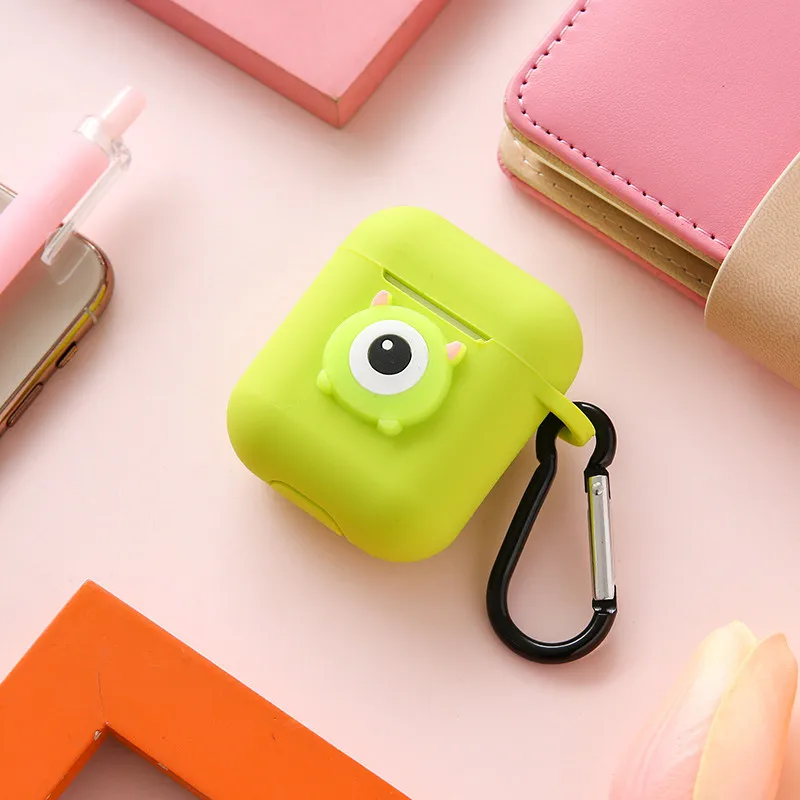 mike Miki Minnie Mike Sully Mike Daisy Bear Мягкий чехол для Airpods Bluetooth беспроводной чехол для наушников зарядная коробка мультяшная крышка - Цвет: mike
