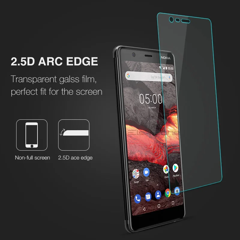 Закаленное стекло Elekzone 9H для Nokia 3 3.1 Plus 2.1 5 5.1 6|Защитные стёкла и плёнки телефонов| |