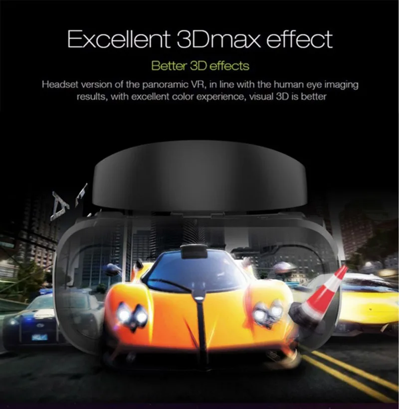 VR Shinecon 4,0 стерео виртуальной реальности смартфон 3D очки гарнитура Google VR коробка наушников Управление кнопка для 3,5-5," мобильный