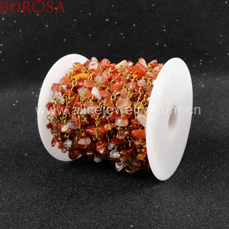 BOROSA Розария цепи кристалл Druzy фишки бисера свободной формы