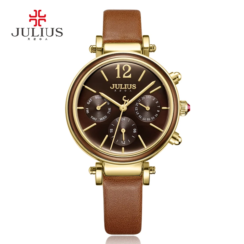 Julius брендовые креативные часы для женщин модные кварцевые ретро стиль Montre Femme