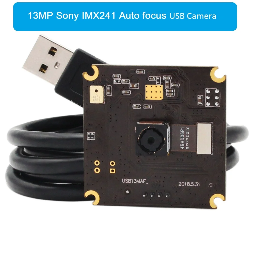 

13MP 3840(H) *2880 (V) IMX214 Color CMOS MJPEG YUYV Autofocus UVC USB Camera Module Board for Android Linux Window MAC OS