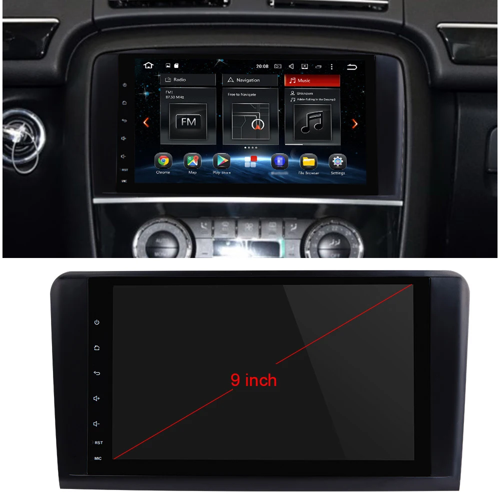 Eunavi 2 Din Android 8 0 Octa core 9 ''автомобиль радио стерео gps Navi для Mercedes Benz r класс W219 4G