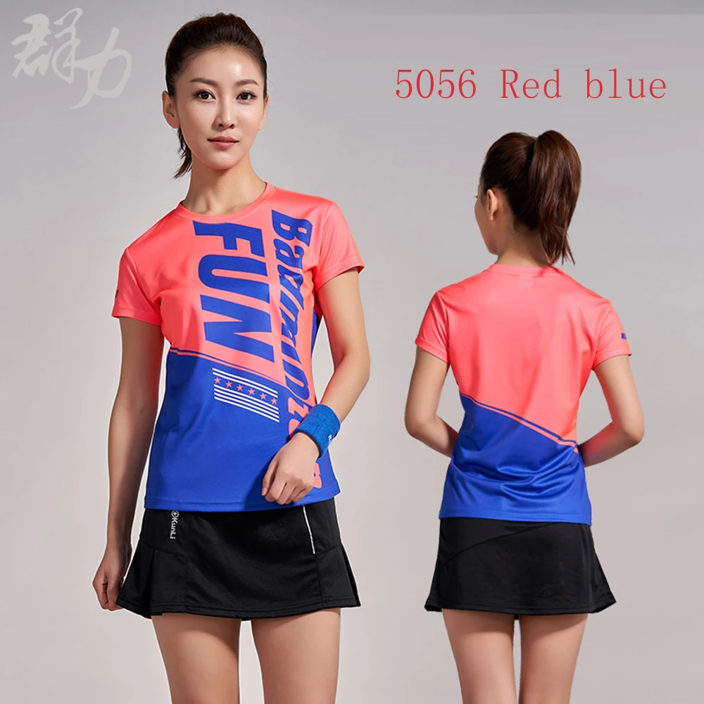 Kunli 2018 new men's women's tennis shirt outdoor sports  clothing running badminton clothing basketball short T-shirt shirt