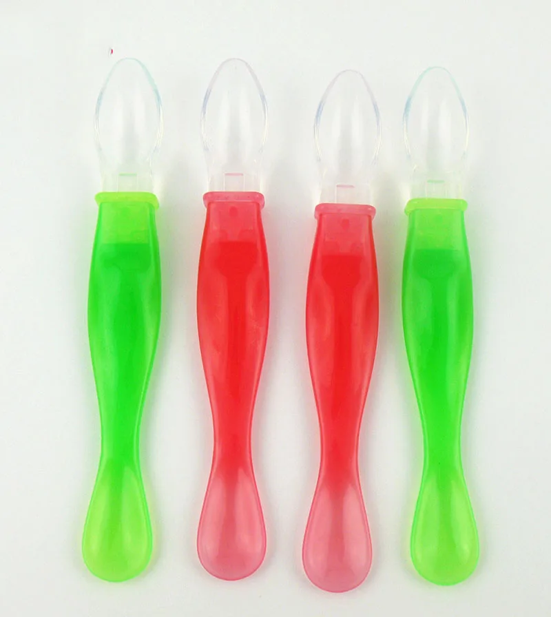 Детская Ложка силиконовая инструменты для кормления обесцвечиваясь и не ложка