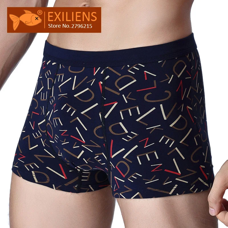 EXILIENS Фирменная Новинка Для мужчин нижнее белье хлопковые трусы боксеры