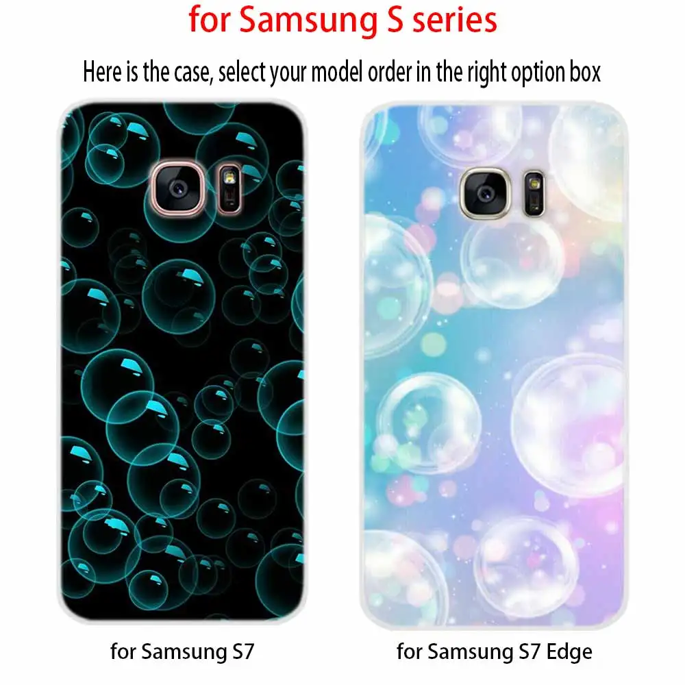 Чехол для телефона с рисунком Samsung Galaxy S8 S9 S10 S20 S21 Plus Cover S10E S7 Edge Uitra bolle di sapone