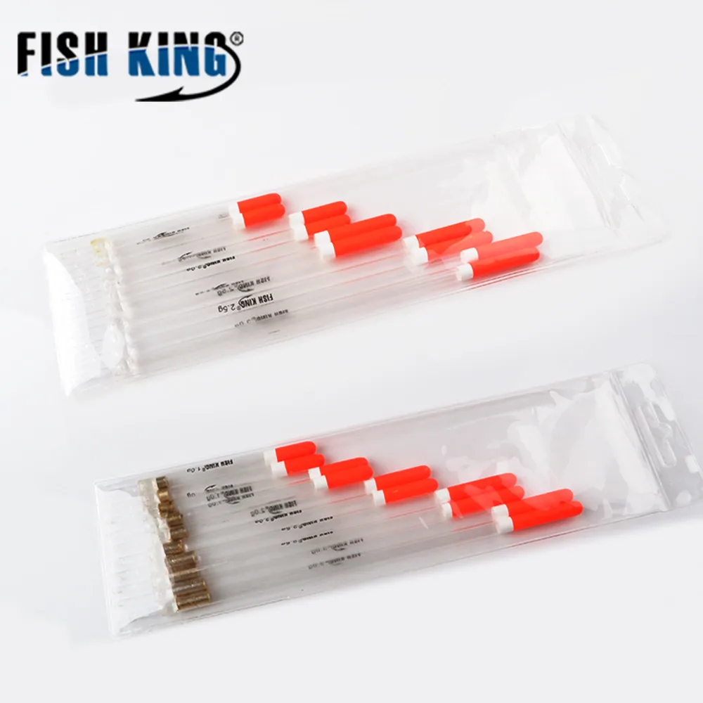 FISH KING 10 шт./лот пластиковый поплавок из углеродного волокна 0 7 г/1 5 г/2 г/3 г