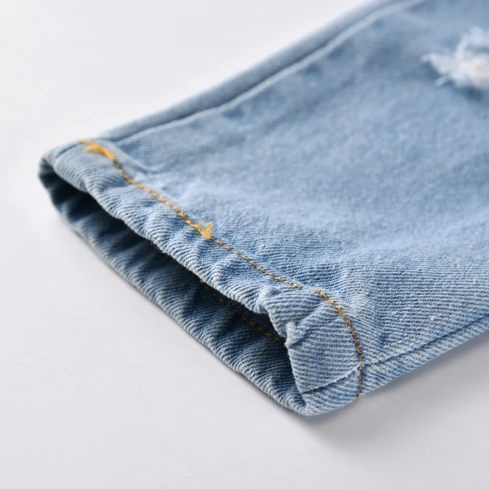 Джинсы для мальчиков Дети 2018 весна дети отверстие джинсы брюки хип хоп модные