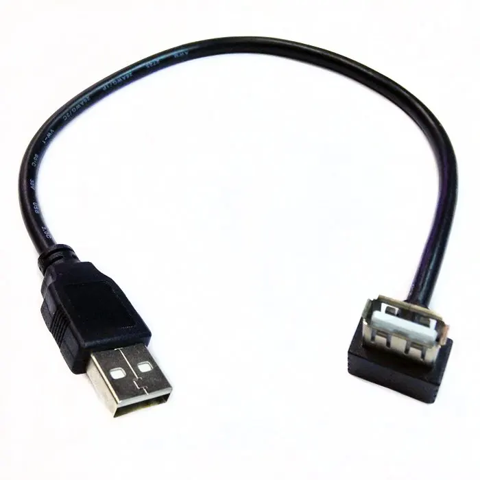 Удлинительный Кабель USB 2 0 типа A для женщин и мужчин угловой 90 градусов 20 см U2-324-0.2M