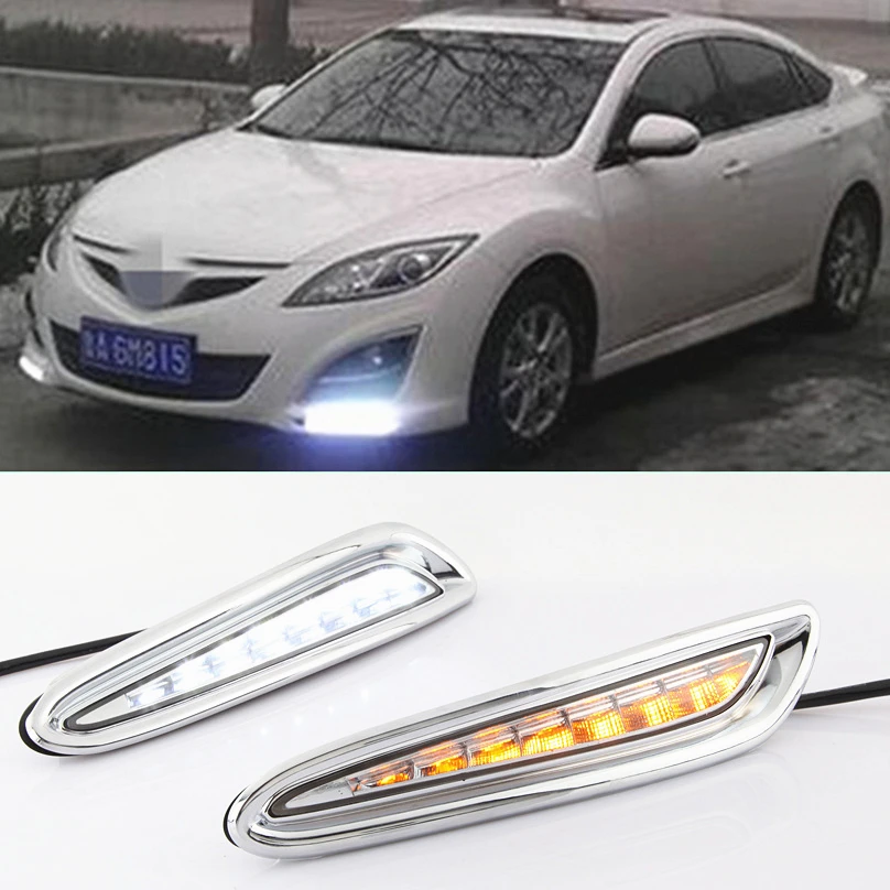 Дневные ходовые огни для Mazda 3 Mazda3 Axela 2010 2011 2012 2013 противотуманные фары желтый