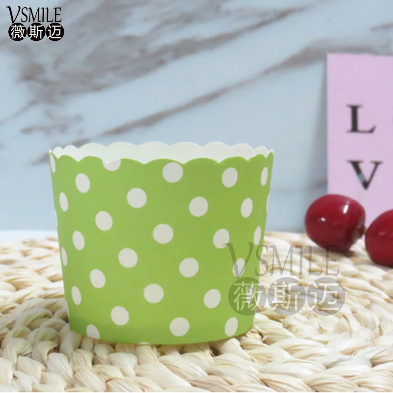 100 шт. разноцветный зеленый цвет белая точка сердце розовая милое время кролик