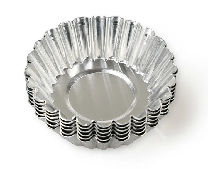 500 шт. форма в форме цветка для яиц алюминиевая металлическая 7 см кексов печенья