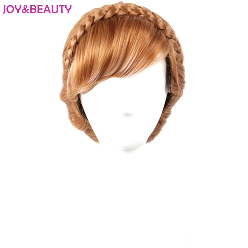 JOY & BEAUTY коричневый и белый смешанные синтетические волосы парик Анны детей