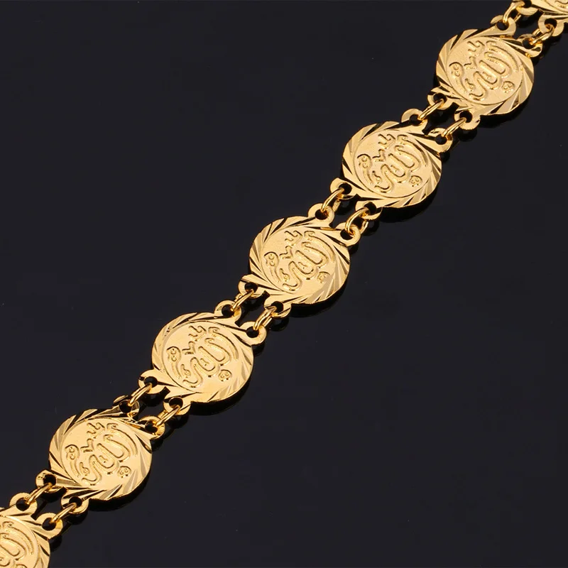 Kpop мусульманское ожерелье Аллах Винтажный Золотой/Серебряный цвет классическое