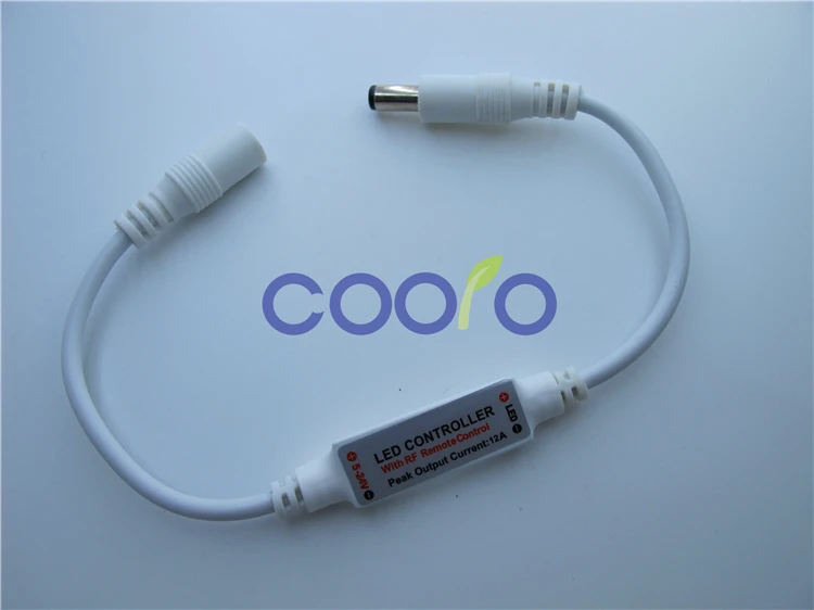 DC5 24 12A 144 Вт беспроводной мини RF одноцветный светодиодный диммер контроллер для