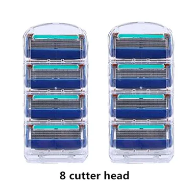 8 cutter head 12 piunids Универсальный нержавеющая сталь 5-ти слойной руководство лезвие бритвы Для мужчин по эксплуатации электрическая бритва Скрытая лезвие бритвы - Цвет: 8 cutter head
