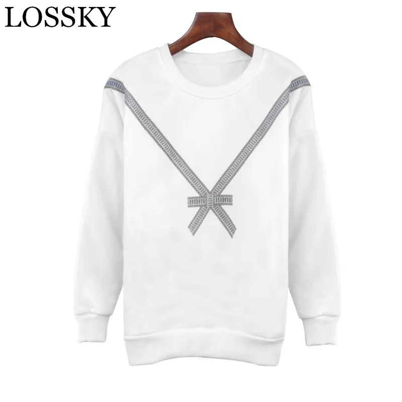 

LOSSKY Women Casual Autumn Casual Hoodies Round Neck Long Sleeve Sweatershirt Pink Gray Female Fall Hoody Clothing Clothing 2019