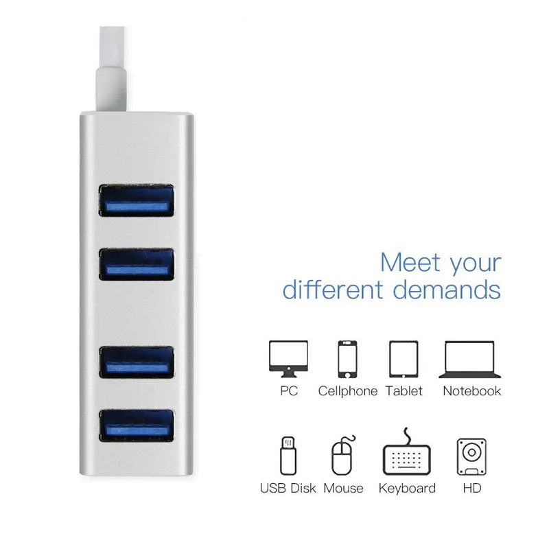 BinFul USB HUB 4 порта 3 0 концентратор сплиттер с микро порт питания для usb ноутбука