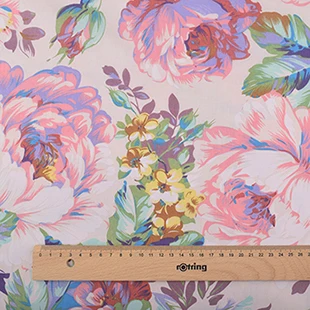 A 1 piece 50x160cm Chainho, Новая розовая Цветочная серия, саржевая хлопковая ткань с принтом, для поделок шитья, простыня для детей и малышей, подушка, материал, полметра - Цвет: A 1 piece 50x160cm