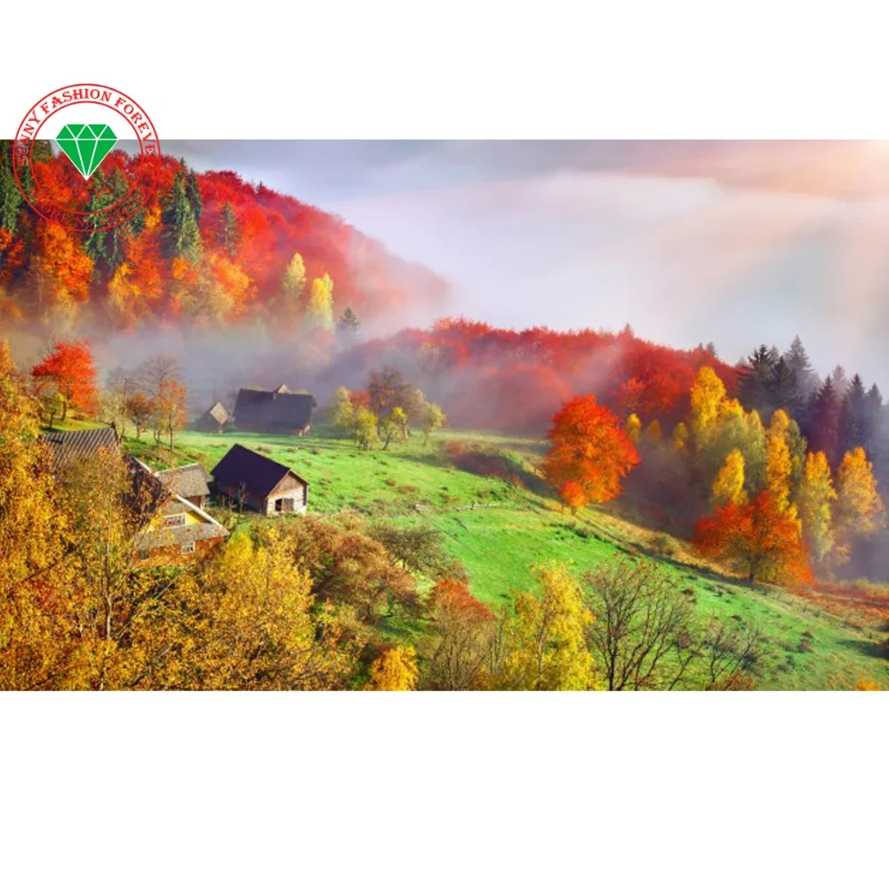 Алмазная 5D Вышивка крестиком пейзаж природа полная круглая вышивка Мозаичный