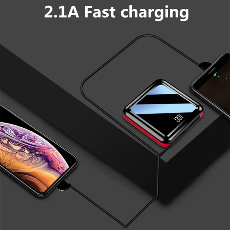10000 мАч Power Bank светодиодный внешний корпус батареи Dual USB портативный мобильный