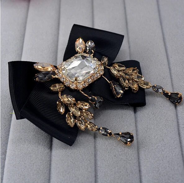 Модная большая брошь цвета шампанского с австрийским кристаллом Стразы