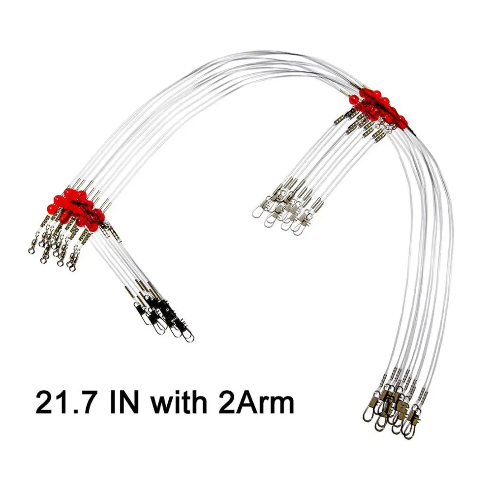 12 шт./уп. Белая нейлоновая рыболовная проволока для поводка оснастка с Вертлюгами