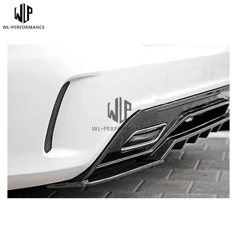 C Класс карбоновое волокно задний спойлер хвост губ автомобильный комплект для