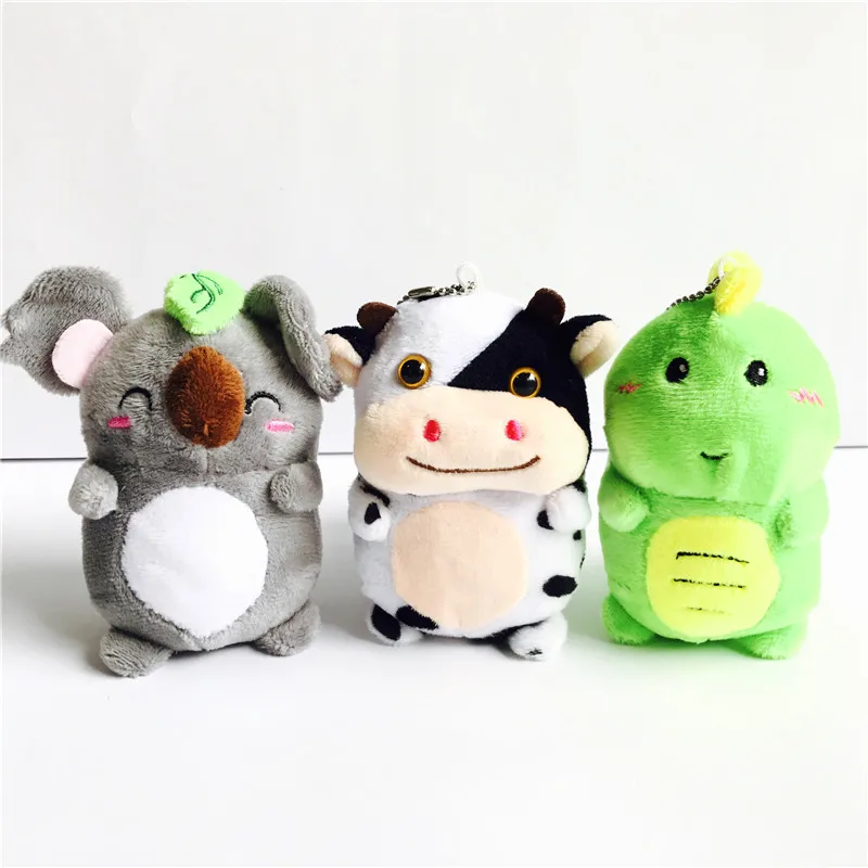 Kawaii корова белка коала собака насекомое 10 см Кукла Плюшевая мягкая игрушка кукла присоска автомобиль и комната и оконная подвеска букет игрушка кукла