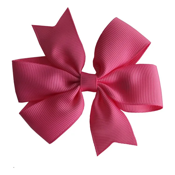 156 Hot Pink 2 шт. Детские волосы для девочек лук 3,5 ''оплетенный обруч для волос заколки для волос аксессуары Головные уборы Бутик Grosgrain ласточкин хвост Луки заколки - Цвет: 156 Hot Pink