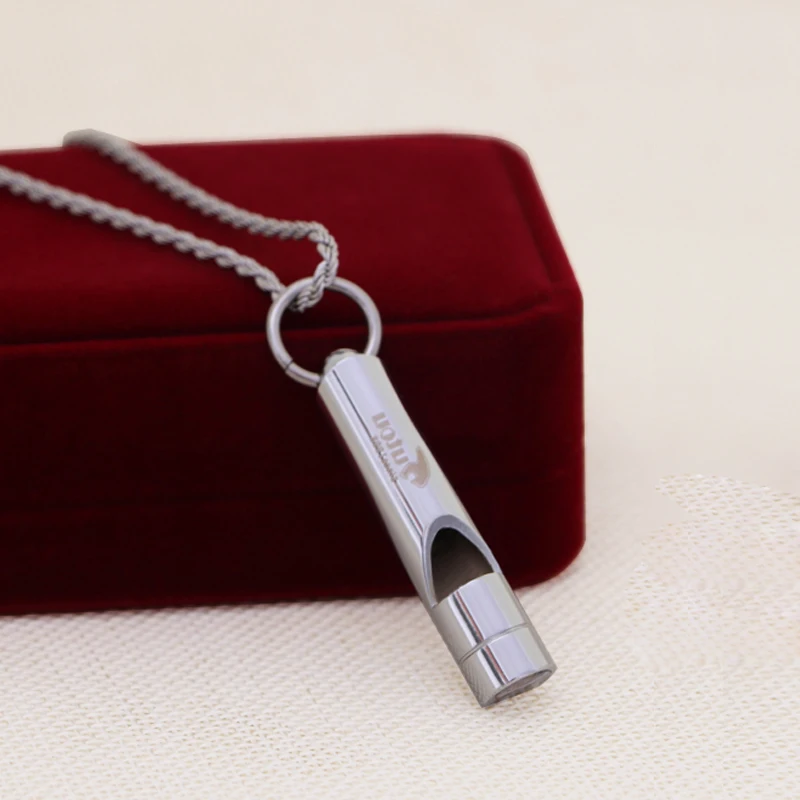 Металлический Свисток на открытом воздухе для экстренного выживания Серебряный