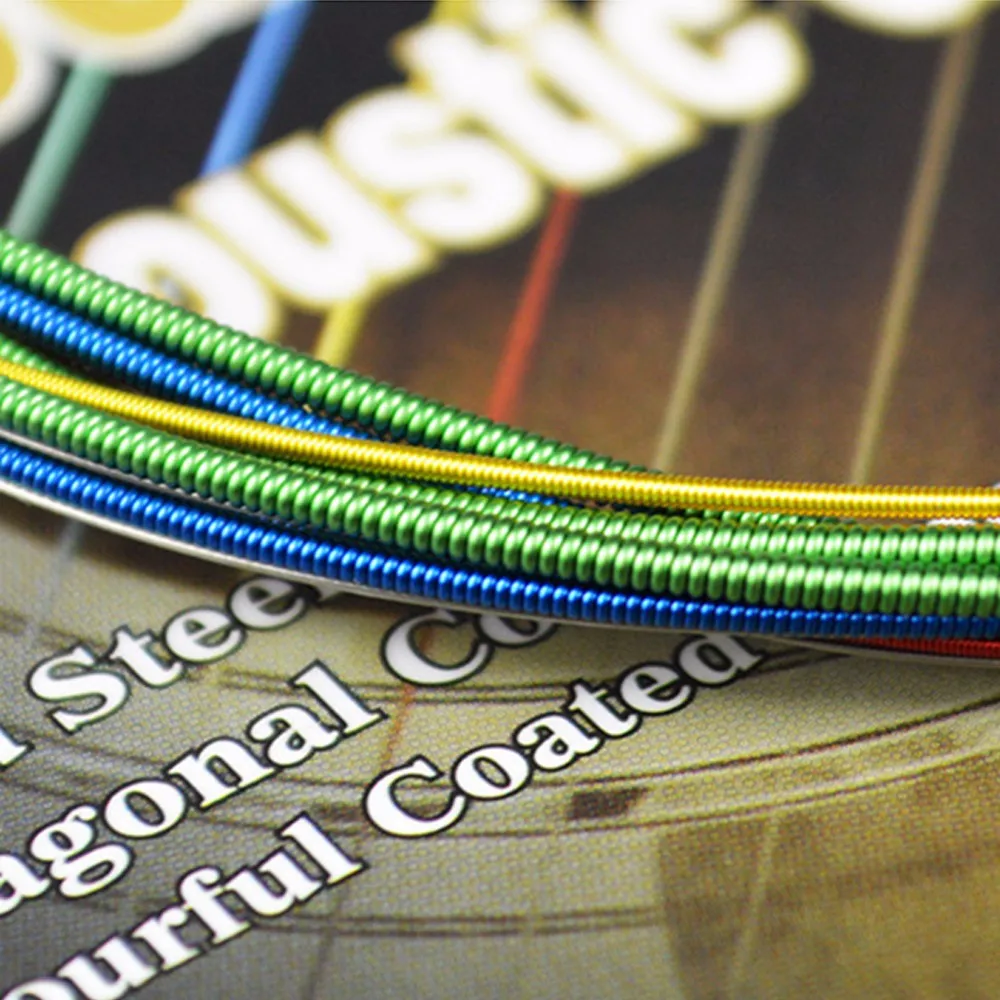 

Guitar Strings Colored Strings Folk Guitar Strings Acoustic Guitar Colored Strings Set 6 Guitar Accessories