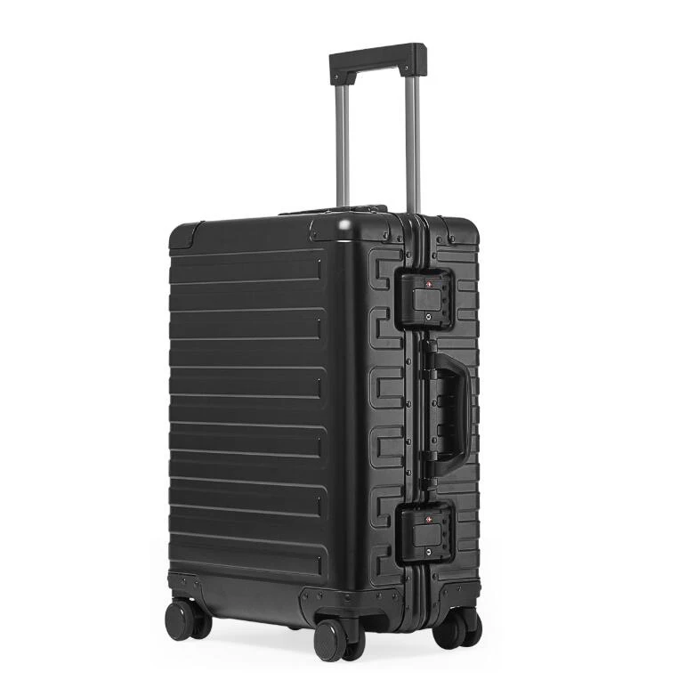 BLACK CARRYLOVE 2" 26" дюймов Алюминиевая багажная сумка деловой жесткий Дорожный чемодан-тележка чемодан на колесах - Цвет: BLACK