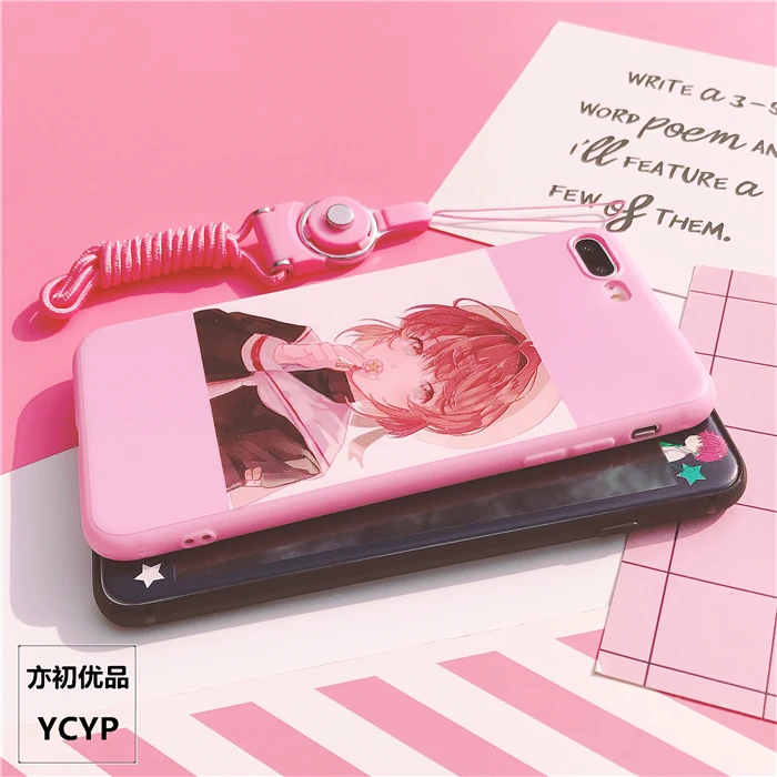 LOVER для iPhone XS max/XR Mocha Sakura чехол и Передняя пленка для экрана из закаленного стекла для iPhone X XS 8 7 Plus 6 6splus мультфильм