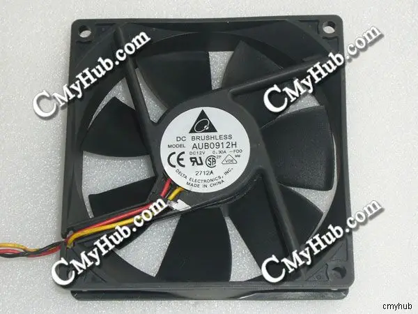 Вентилятор охлаждения для Delta Electronics AUB0912H F00 12 в пост. Тока 0 30 А 9225 9 2 см 92 мм 92x92x25