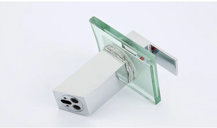 Стеклянный кран Водопад для ванной комнаты с одной ручкой смеситель раковины