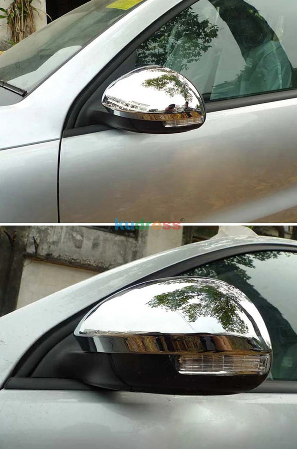 Для Volkswagen VW Tiguan 2009 2010 2011 2012 2013 ABS Chrome Боковая дверь Зеркало заднего вида накладка автомобильные аксессуары