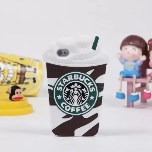 Coffee STB Ice Cream Для iPhone 6 6s 4," популярный 3D милый мультяшный Мягкий силиконовый чехол для телефона задняя крышка милый Единорог противоударный новейший чехол с животными - Цвет: Coffee STB Ice Cream